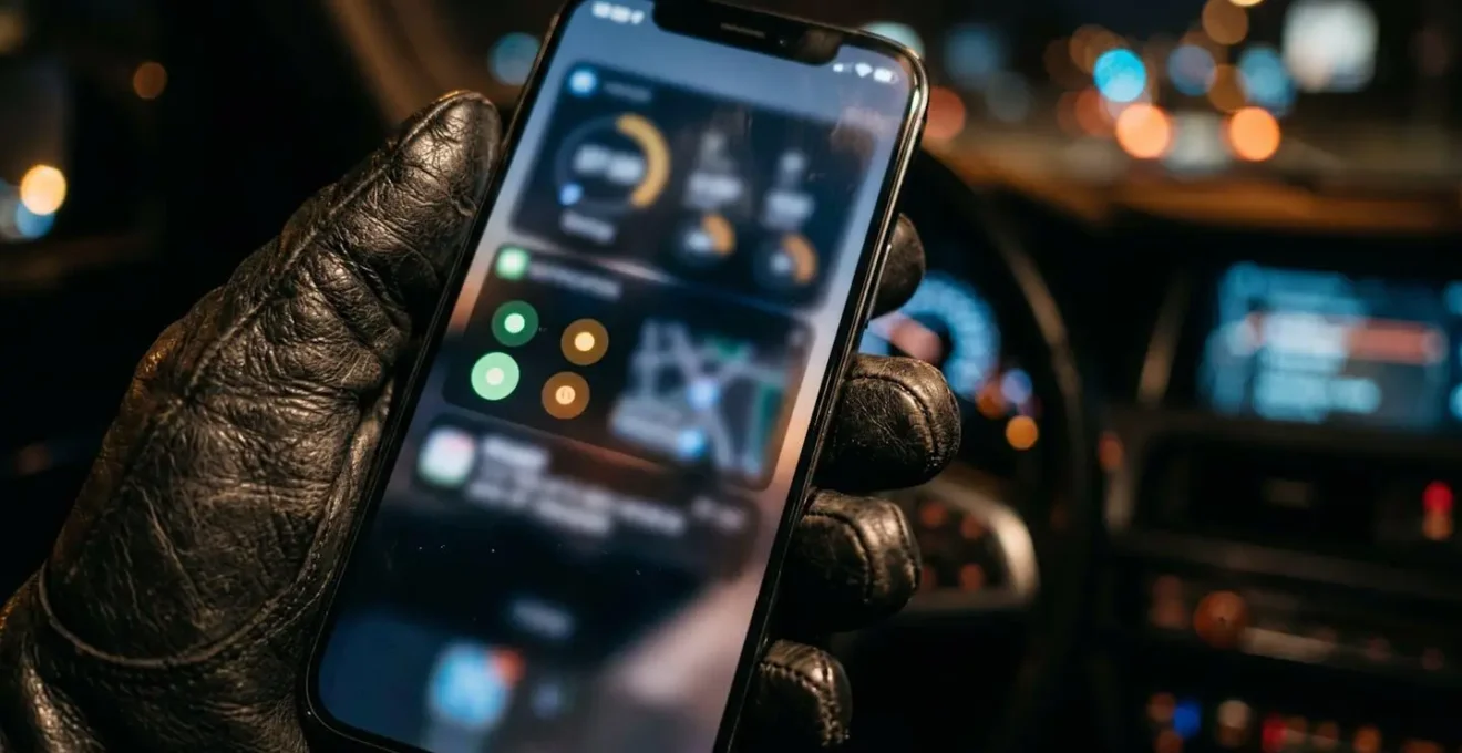 Driver receiving real-time notification on smartphone