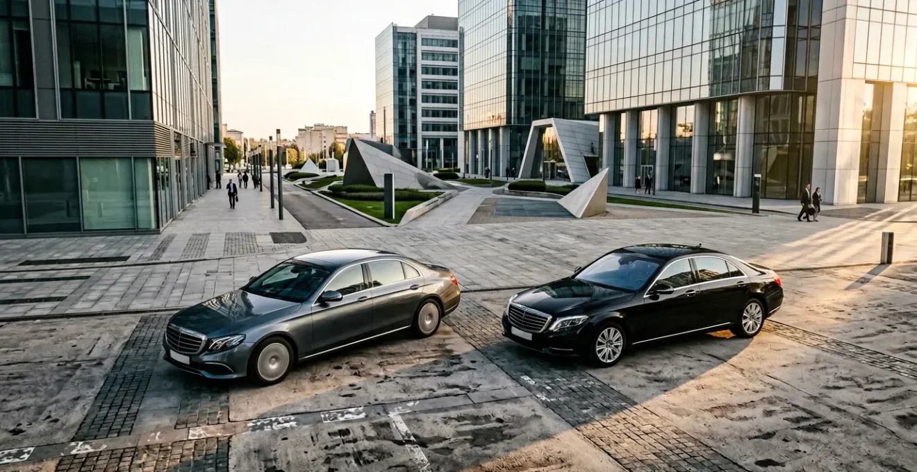 Professional team transport scenario showing luxury van interior and exterior elements